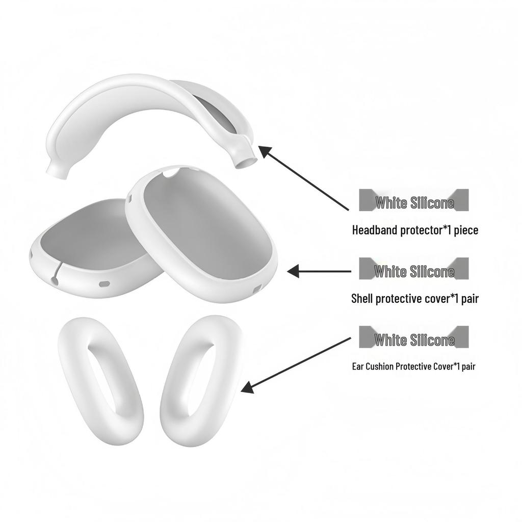 Силиконовый защитный чехол для AirPods Max: Мягкий корпус наушников для Bluetooth-наушников