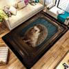 Retro framed animals Pattern Square Carpet,Area Rug,Carpet Rug for Living Room Bedroom Sofa Playroom Decor,Non-slip Floor Mat,Holiday Birthday Gifts