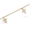 [K6615] - Позолоченный браслет «Крест» из белого золота - 7x8 мм