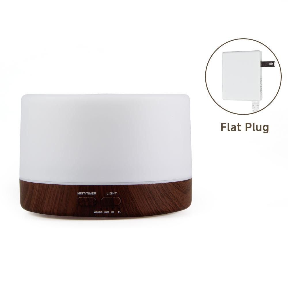 500ml Remote Control Essential Oil Diffuser Desktop Aroma Diffuser Mute Ultrasonic Air Humidifier with 7 Colors Night Light