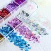 3D Butterfly Nail Glitter Flakes Holographic Iridescent Sequins 1 Set for Summer Beach Themed Nail Art Design