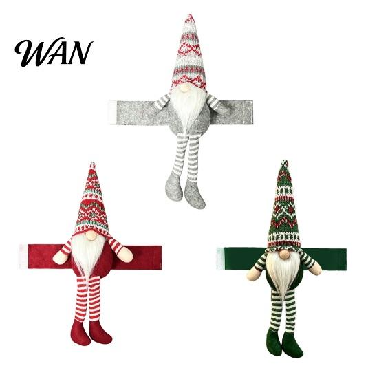 Plush Curtain Holders Christmas Gnome Buckle, Scandinavian Santa Doll Tiebacks, Decorative Ties for Drapes Faceless Dwarf Holdback Fastener