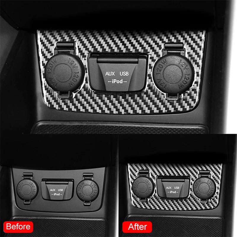 Наклейка-накладка на крышку прикуривателя консоли автомобиля, аксессуары из углеволокна, черные, для Hyundai Sonata 2011 2012 2013 2014