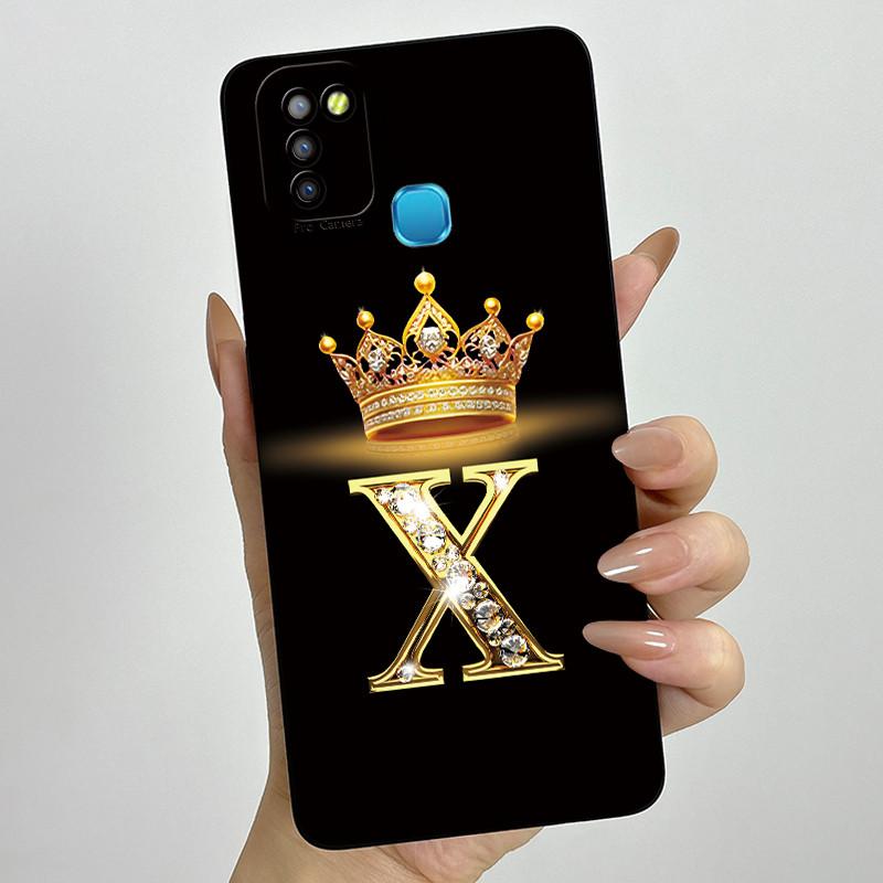 For Infinix Smart 5 Case X657 Crown Letter Soft Silicone Back Cover Funda On Infinix Hot 10 Lite X657B Smart5 Bumper Shell Couqe