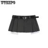 Женская короткая юбка большого размера с заниженной талией плиссированная юбка Нишевый дизайн Ретро юбка до половины тела Необычная тонкая короткая юбка