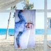 White Stripes Beach Towel High Absorbency & Quick-Dry Comfortable Lightweight