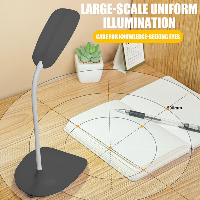 Светодиодный настольный светильник с гибким гусиным штативом, 3 режима, забота о глазах, учебная лампа, маленькая настольная лампа, яркий ночник для общежития, предметы первой необходимости