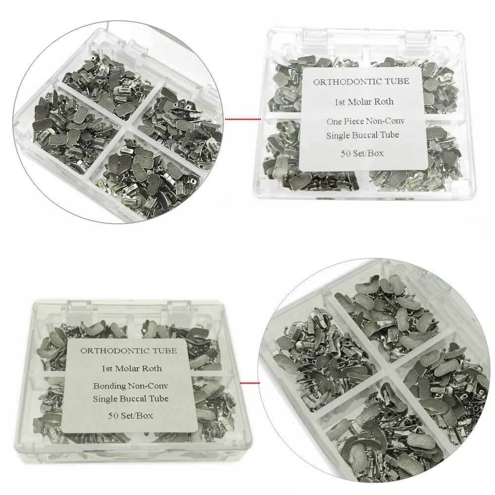 200 шт. стоматологические ортодонтические первые моляры 0,022, неконвекционная одинарная буккальная трубка Рота, 2 модели