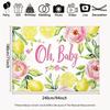 Двумерный фон "Цитрусовый цветок 'Oh Baby'" для декора детского душа на летнюю тематику