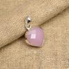 Pink Chalcedony Gemstone Handmade 925 Solid Sterling Silver Jewelry Pendant Foe Women