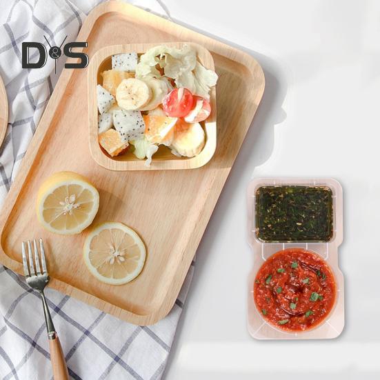 5/15/25/35 шт. Двойной контейнер для приправ с крышкой, портативный многоразовый пищевой соус, сервировочная коробка, кухонные принадлежности