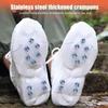 1 Pair Shoes Crampons with 10 Stainless Steel Teeth Non-slip Shoes Covers Spikes