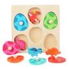 Wooden 3D Stereoscopic Dinosaur Egg Multi-layer Puzzle 0.35 Children's Early Education Educational Cartoon Animal Hand-grabbing Puzzle Board Toy