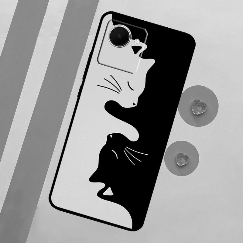 Black Cats Ink Cute Pet Witch Art Case For Realme GT Neo 5 3T 2T 9 11 10 Pro Plus C11 C15 C21Y C25S C30 C31 C33 C35 C53 C55