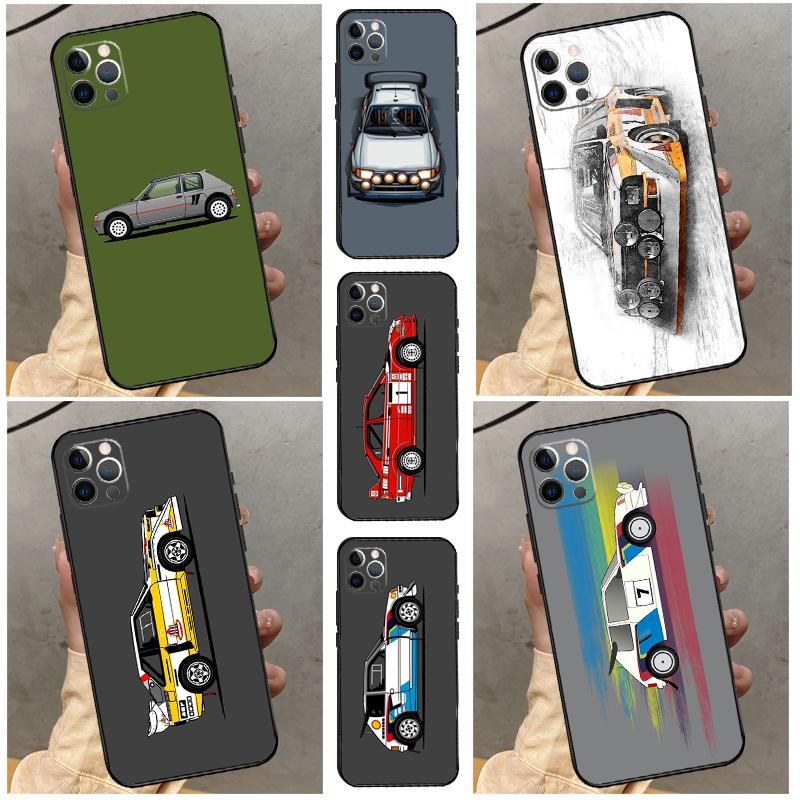 T16 Rally Car Phone Case For iPhone 16 15 14 13 11 12 17 Pro Max mini 15 16 Plus 16e 17 Air Bumper Cover