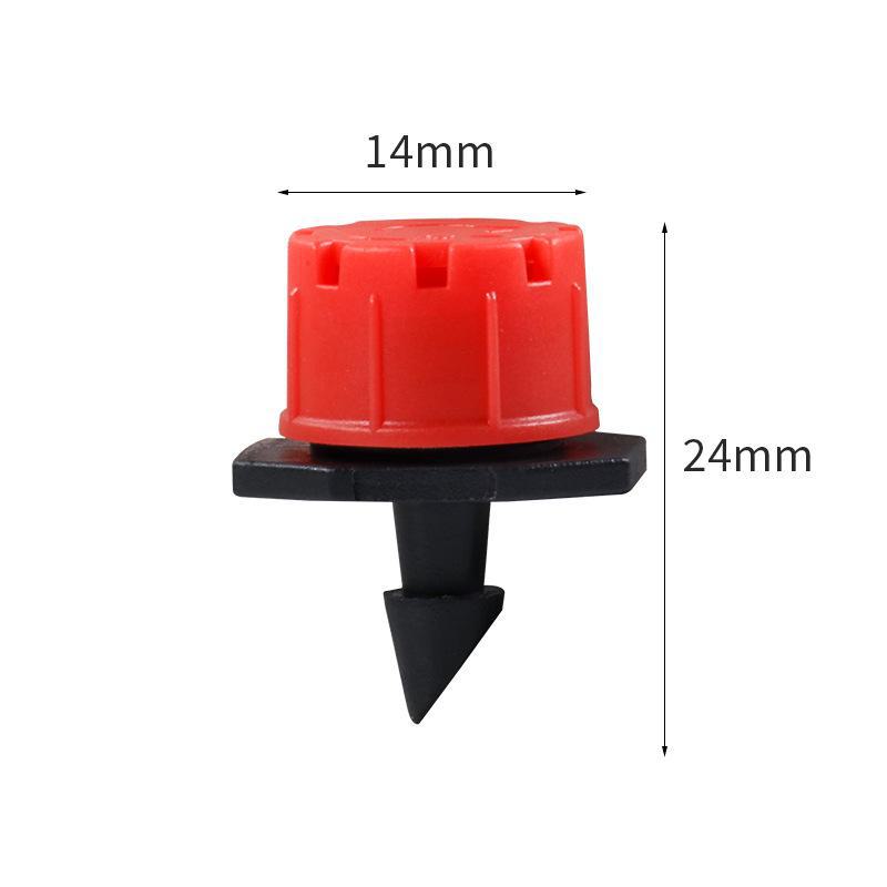 8-Hole Adjustable Red Dripper for Home Gardening Irrigation