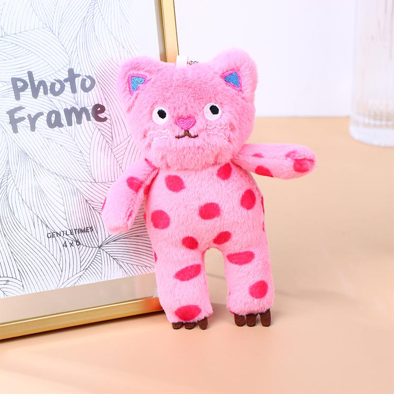 Cute Cat Keychain Plush Doll Toys Pendant Cartoon Little Black Cat Kitten Keyring Pendant Backpack Charms Bag Decor Child Gifts