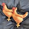 Плюшевая игрушка Курица-несушка 30 см 3D-симуляция Наполнитель ПП-хлопок Кукла-курица, несущая яйцо Функция пищалки Реалистичный дизайн