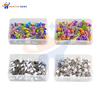 Dental Polishing Brush Set - Bowl-Shaped, Hollow Mandrel, Flat Head, 100 Pcs, Colored.
