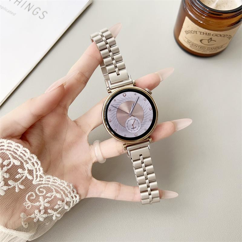 18mm Women Stainless Steel Strap For Huawei GT4 41mm Smart Metal Bracelet For Samsung Galaxy Watch 4/5/6 40mm 44mm Replacement