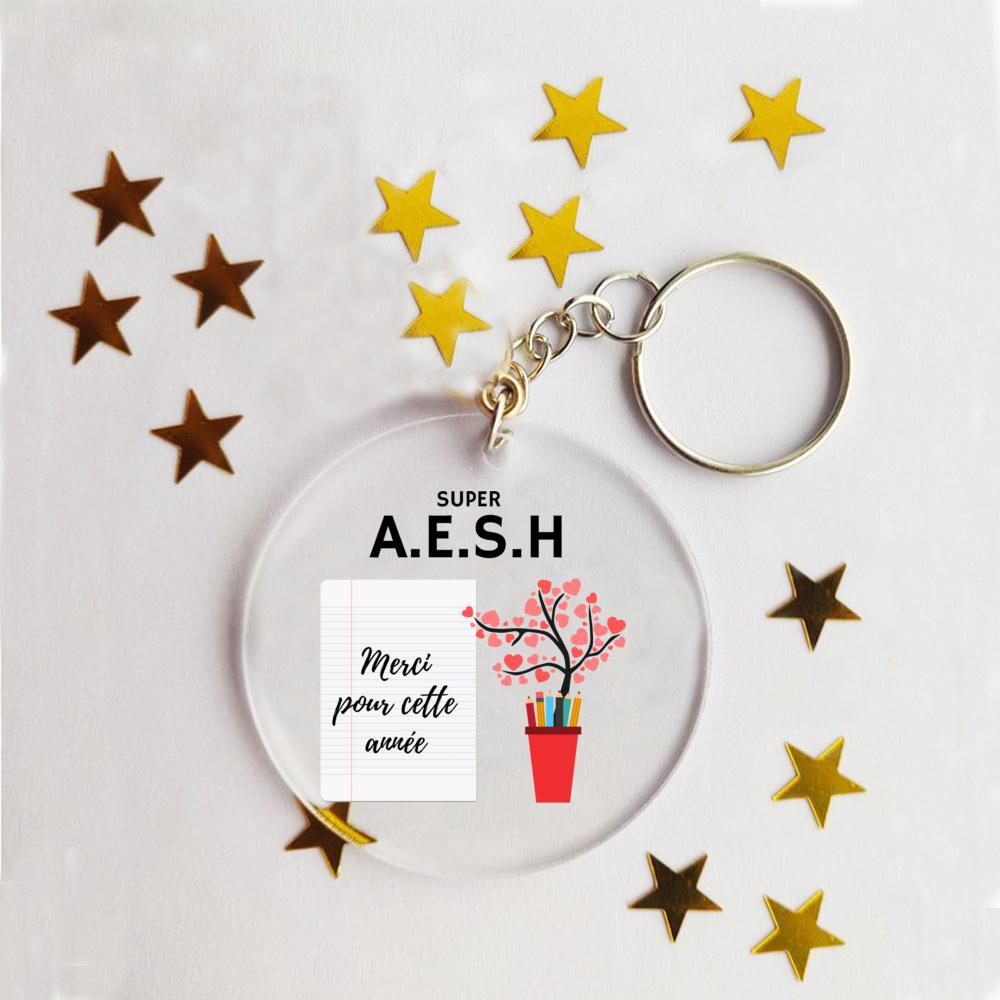 AESH In France Acrylic Key Chains Teacher'day Original and Practical Teacher'gift Key Chain Ring Chains Acrylic Ornaments