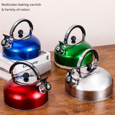 Стильный и универсальный чайник со свистком объемом 2 л из нержавеющей стали для установки на плиту