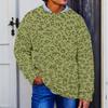 Men's Casual Long Sleeve Button Down Shirt with Leopard Print for Spring and Fall