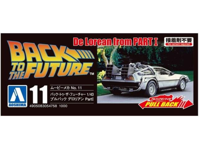 AOSHIMA Movie Mecha Series № 11 Назад в будущее Pullback DeLorean 1/43 НОВЫЙ