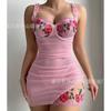 Beautiful sexy underwear lace perspective temptation embroidery sexy nightdress sexy hip skirt transparent woman