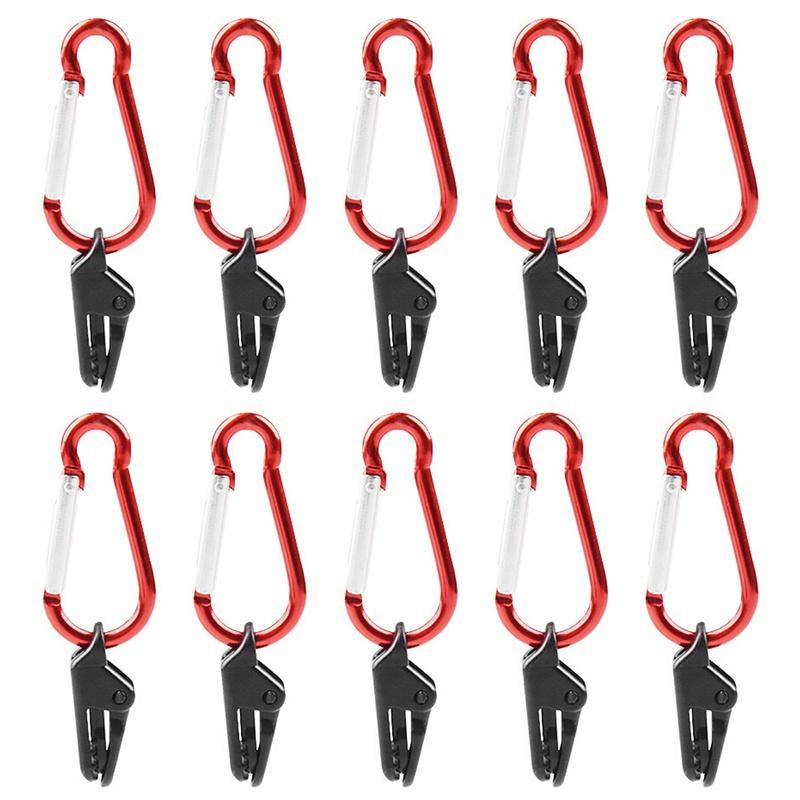20/10pcs Hook Plastic Windproof Clamp Set Survival Grommet Tent Clips Buckle Awning Tarp Fixed Outdoor Camping Tent Accessories