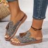 2024 Women's Tassel Flat Sandals: Leopard Print, Size 40-43, European & American Style