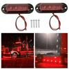 2 шт. Светодиодные боковые габаритные огни Красные DC 12V-24V ABS+PC Низкое энергопотребление, Полностью водонепроницаемые, Ударопрочные Боковые габаритные огни для автомобиля