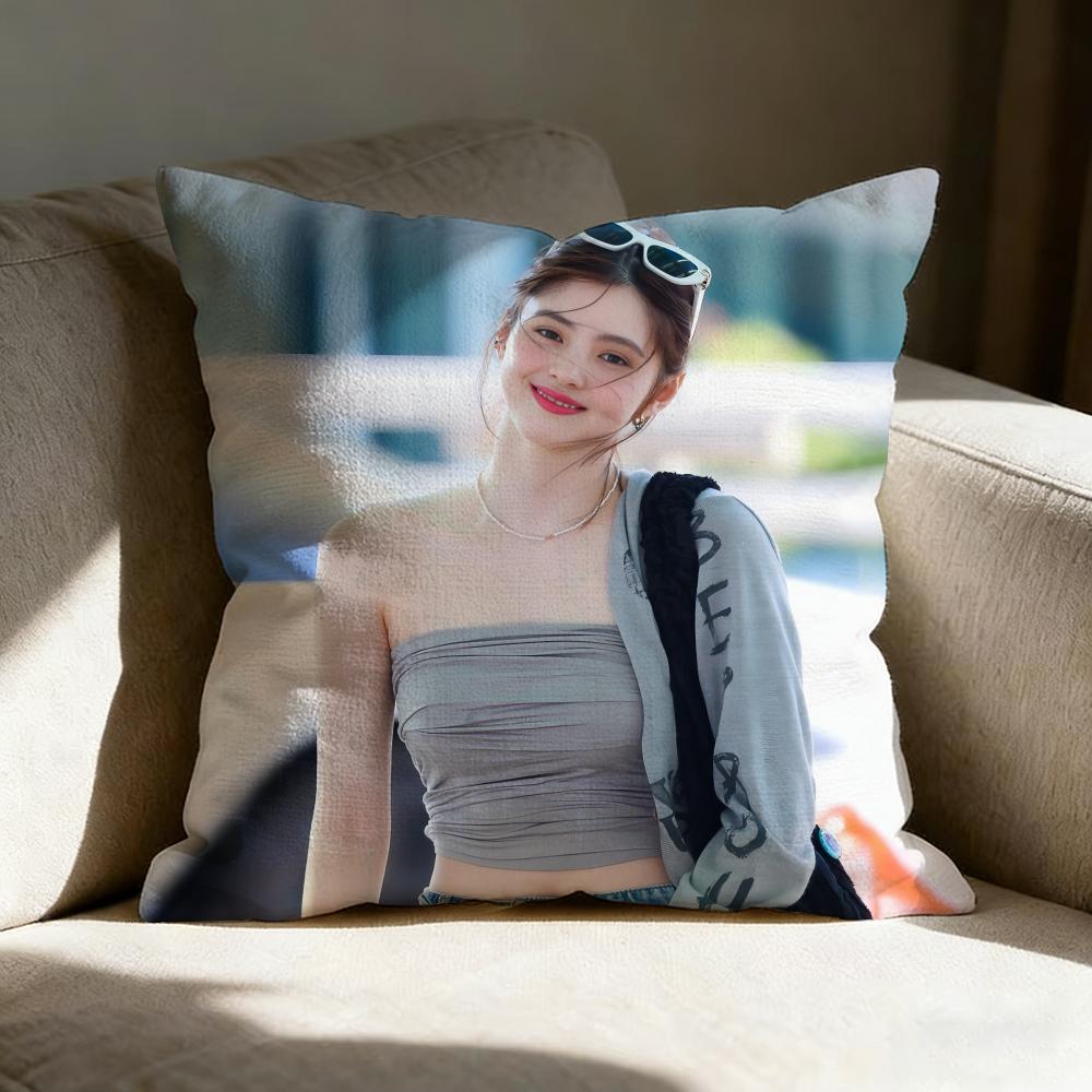 Han SSoHee Actor Pillow Case Linen Pillow Covers Cover For Couch Living Room Bench Patio Floor Linen Home Decor