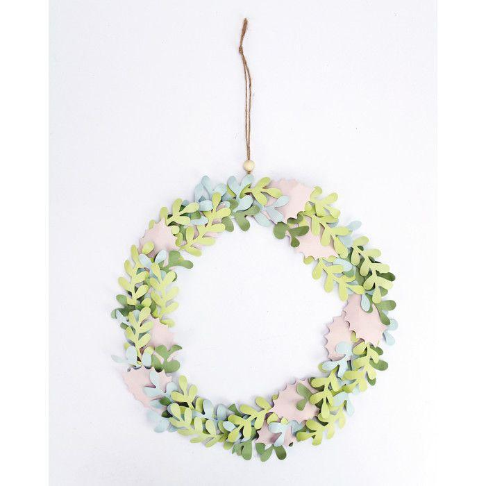 MégaCréa DIY - Création Couronne de Noël en papier cartonné Tons gris 20 cm