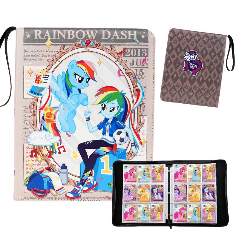 New Anime Cartoon Pony Large Capacity Nine Grid Collection Gift Soundburst Card Leather Storage Book