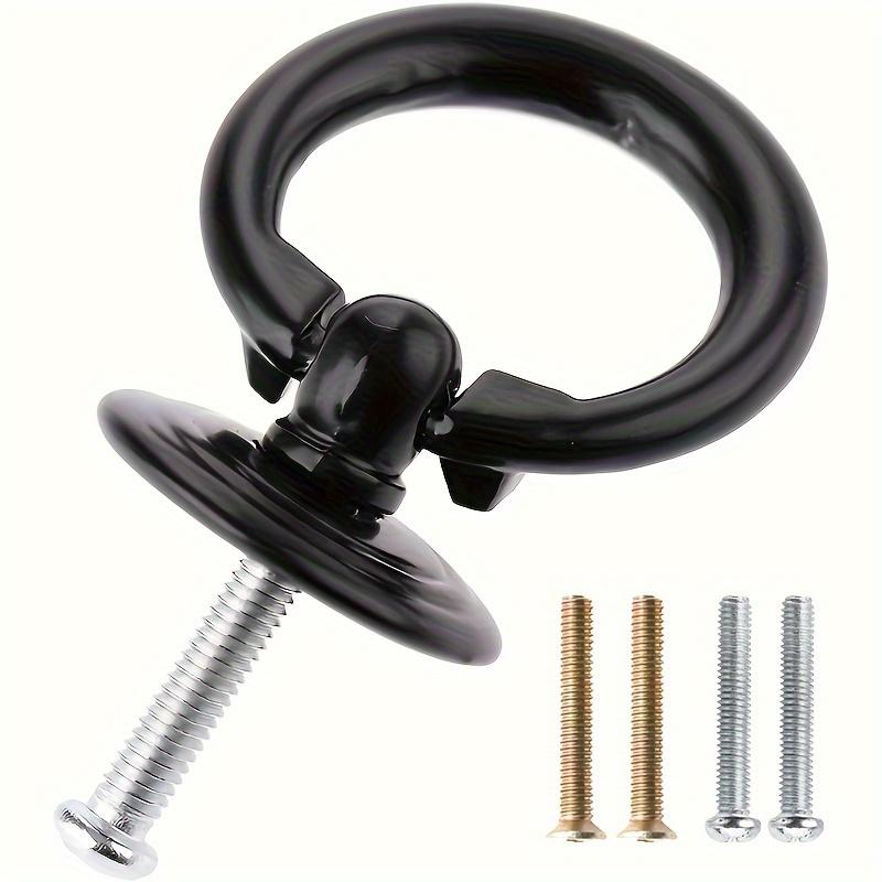 10/20 Pcs Cabinet Pulls  Vintage Drawer Ring Pulls for Dresser  Cabinet  Door Box Closet  Furniture Fittings, 0.98*1.85 Inch with Mounting Screws