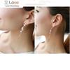 Grace Jun Style Long Bar Tassel Butterfly Clip On Earrings Without Piercing For Women Wedding Cz Rhinestone Ear Clip