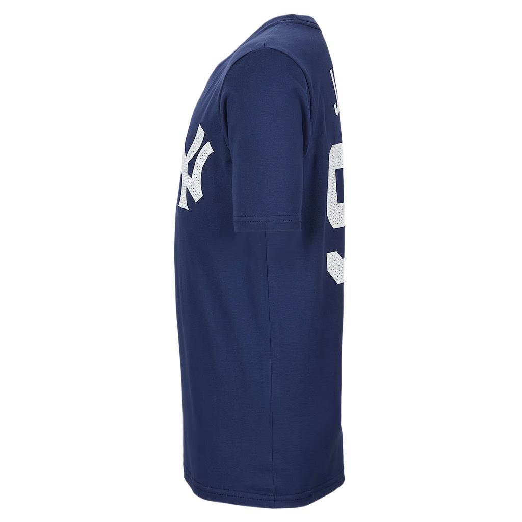 Nike Коллаборация MLB Футболка New York Yankees SS25 Аарон Джадж Удобная Модная Простая Универсальная Короткий Рукав Детские Топы Темно-Синий II5451-410