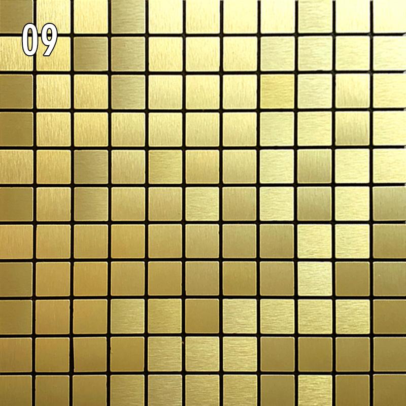 Наклейка на стену из металлической мозаики в европейском стиле, самоклеящаяся настенная плитка, фартук для гостиной, фон для телевизора, настенный декор, мозаичная палочка