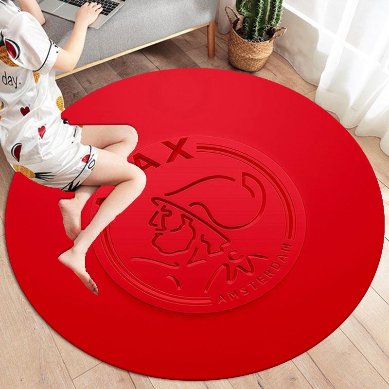 AFC Ajax Round Area Rug,Carpet Rug for Living Room Bedroom Sofa Playroom Decor,Non-slip Floor Mat
