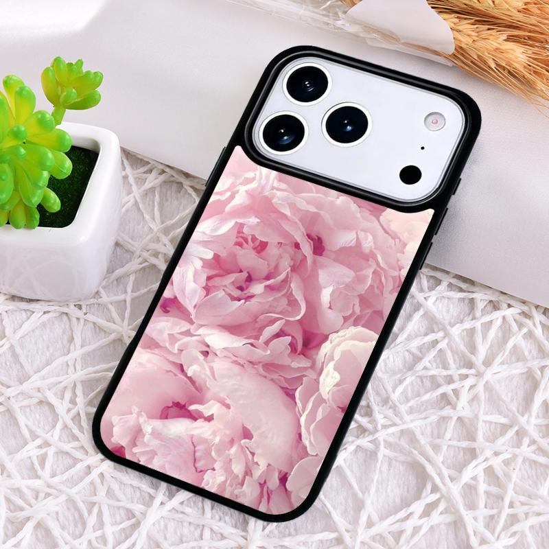 Peonies Beautiful Flower Shockproof Phone Case for iPhone 17 Air 16e 15 11 12 14 13 Pro Max Cover Coque