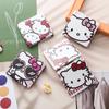 Серия Sanrio Hello Kitty Каваи Мультяшный Аниме Рамка Искусственная Кожа Девичье Сердце Мини Складное Мини Двустороннее Зеркало Подарок на Праздник