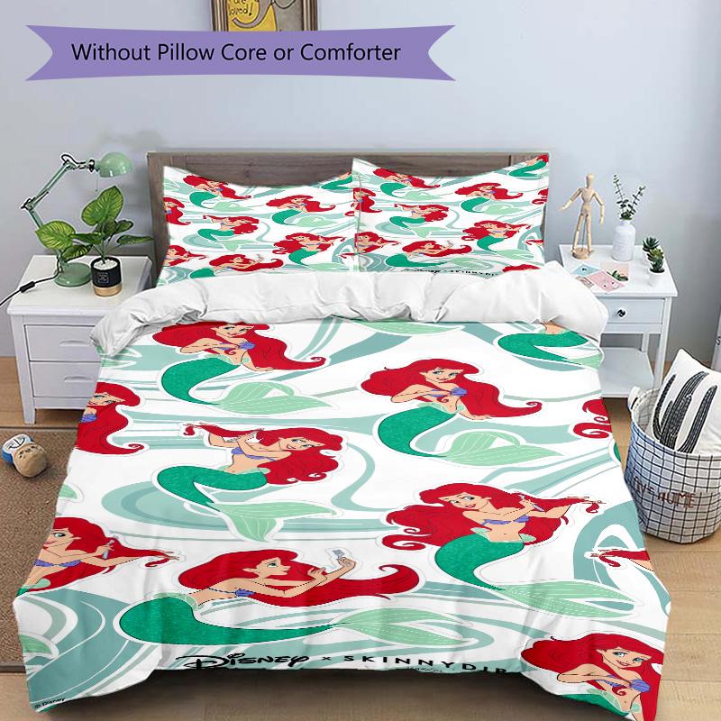 Mermaid Fantasy Print 3Pcs Bedding Setduvet Cover With 2 Bedropillowcase Home Birthday Gift