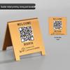 Акриловая двусторонняя настольная табличка с QR-кодом для заказа и подключения друзей