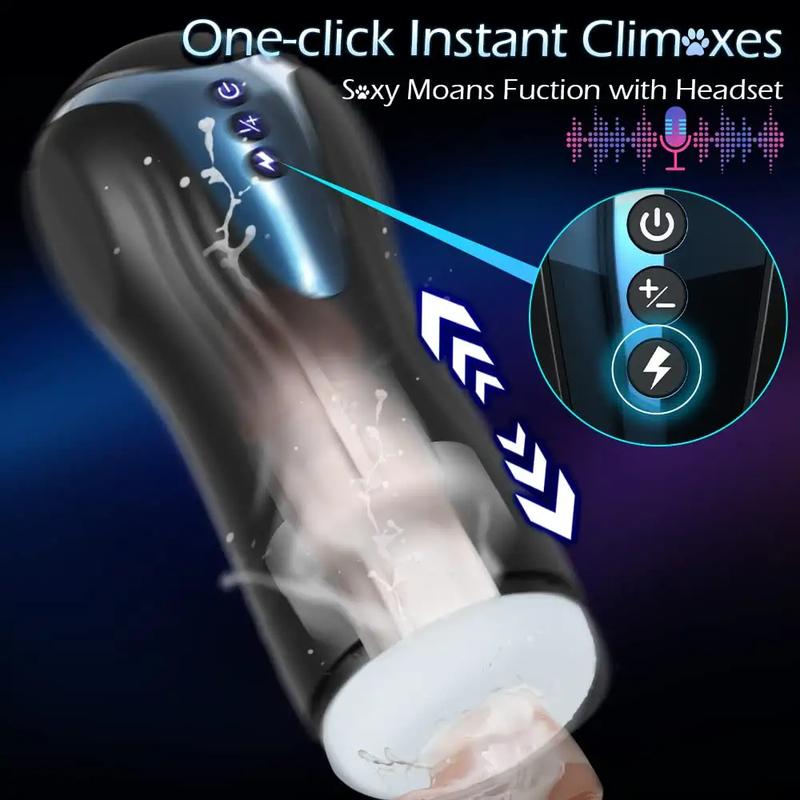 Automatic Telescopic Male Masturbator Cup Glans Massager Blowjob Piston Masturbation Cup for Men Sex Toys Adult Supplies