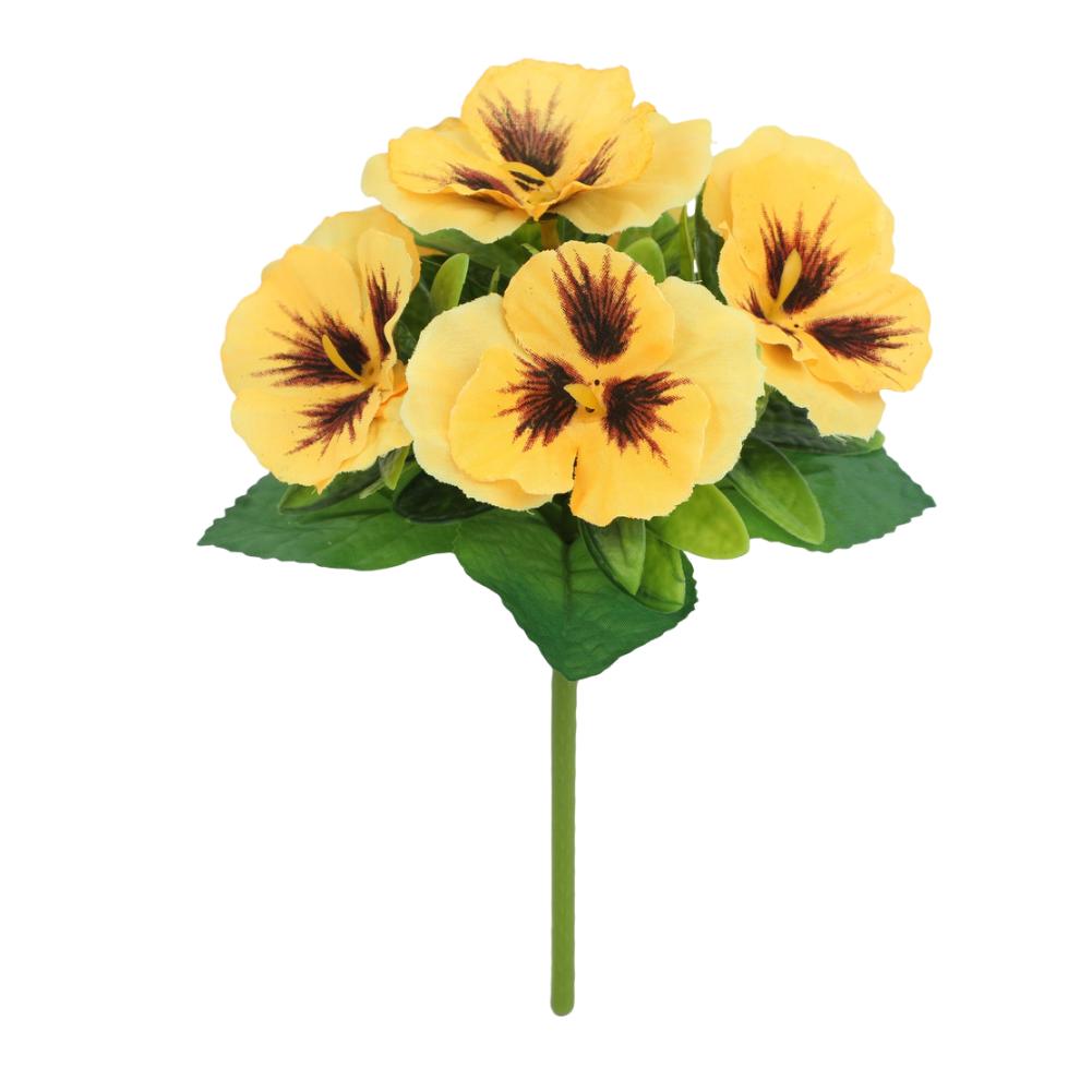 Realistic Silk Pansy Orchid Bouquet for Bridal Shower Decor Office Space Styling and Professional Photography Props