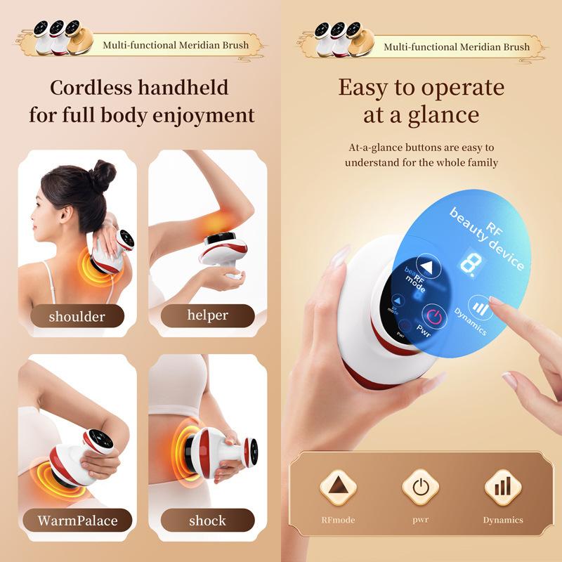 Косметический аппарат RF, лифтинговый аппарат EMS с подогревом для изысканного домашнего использования, подходит для подтяжки носогубных складок на лице, укрепления кожи и массажа живота