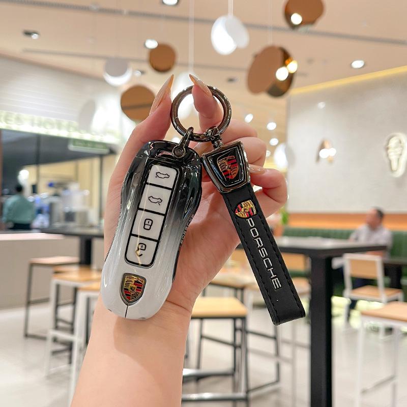 Compatible with Porsche key cases: Cayenne, Panamera, Macan, 911, 718, and Taycan.