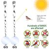 Bird Deterrent Scarer Rods Reflective Bird Repellent Device with Bells Simple Installation Outdoor Bird Scarer Pigeon Repellent Sticks