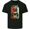 50th Birthday T-Shirt 1975 Mens Funny LEVEL UNLOCKED 50 Year Old Gaming Tee Tops Graphic T Shirts Men Clothing Cotton Shirts
